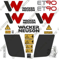 Fits Wacker Neuson ET90 Decal Kit Mini Excavator