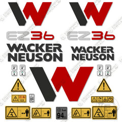 Fits Wacker Neuson EZ36 Decal Kit Mini Excavator