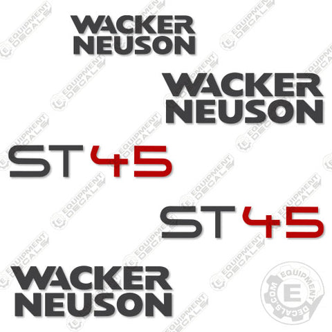 Fits Wacker Neuson ST45 Decal Kit Skid Steer