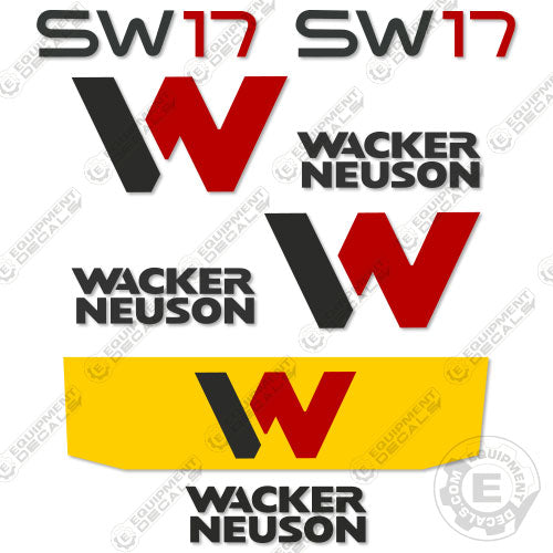 Fits Wacker Neuson SW17 Decal Kit Skid Steer