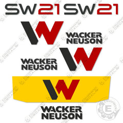 Fits Wacker Neuson SW21 Decal Kit Skid Steer