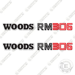 Fits Woods RM306 Decal Kit 6' Finish Mower