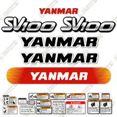 Yanmar Tractor Loader Excavator 16x1.9 Black Vinyl Decal Sticker USA Made
