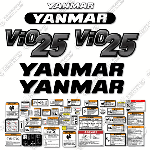 Fits Yanmar Vio 25 Decal Kit Excavator