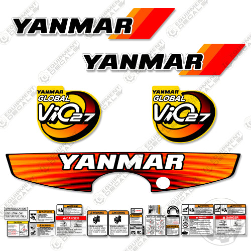 Fits Yanmar Vio 27-3 Decal Kit Mini Excavator Global