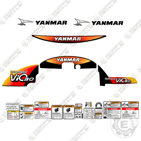 Fits Yanmar Vio 30-5 Decal Kit Mini Excavator Universal
