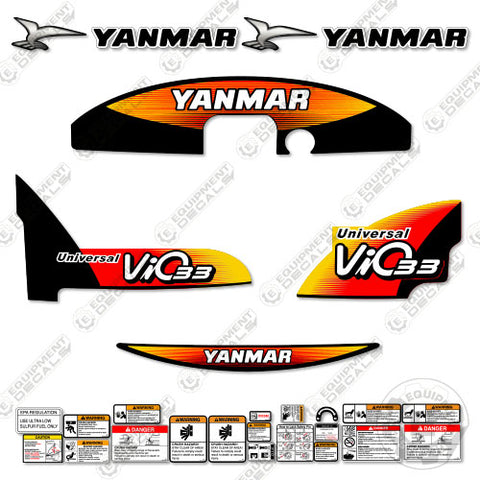 Fits Yanmar Vio 33-5 Decal Kit Mini Excavator Universal