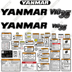 Fits Yanmar Vio 35-6 Decal Kit Mini Excavator